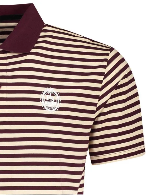 Trendy Striped Polo T-shirt