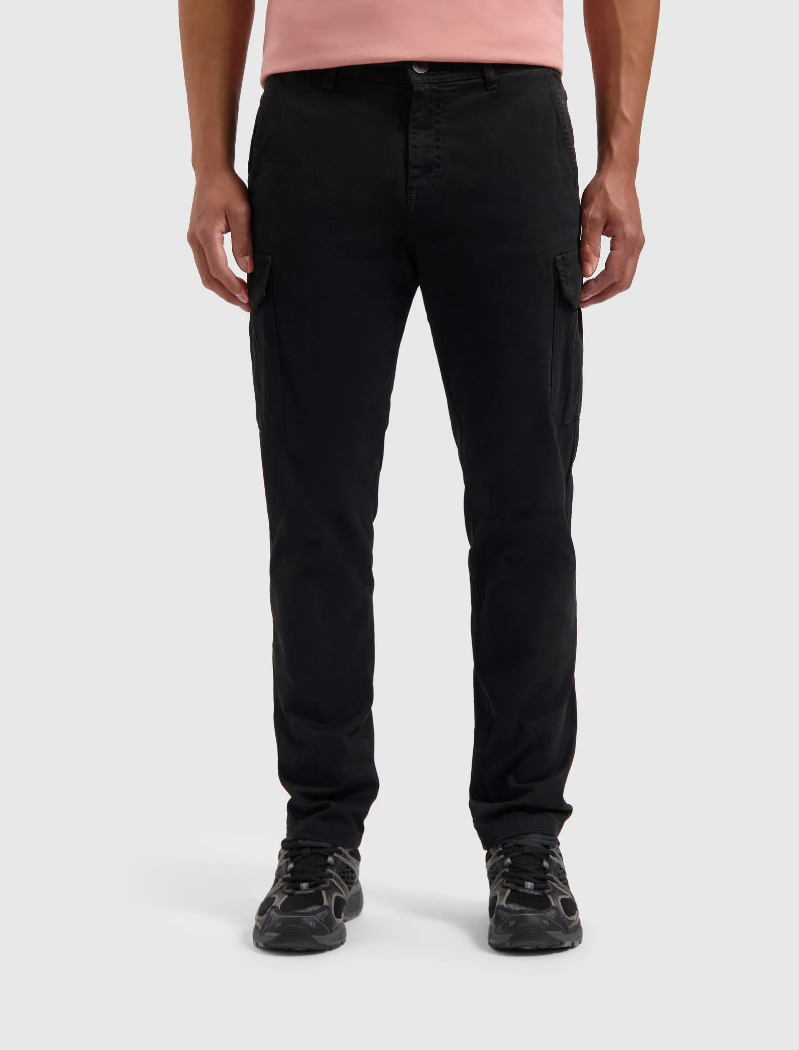 Twill Cargo Pants | Black