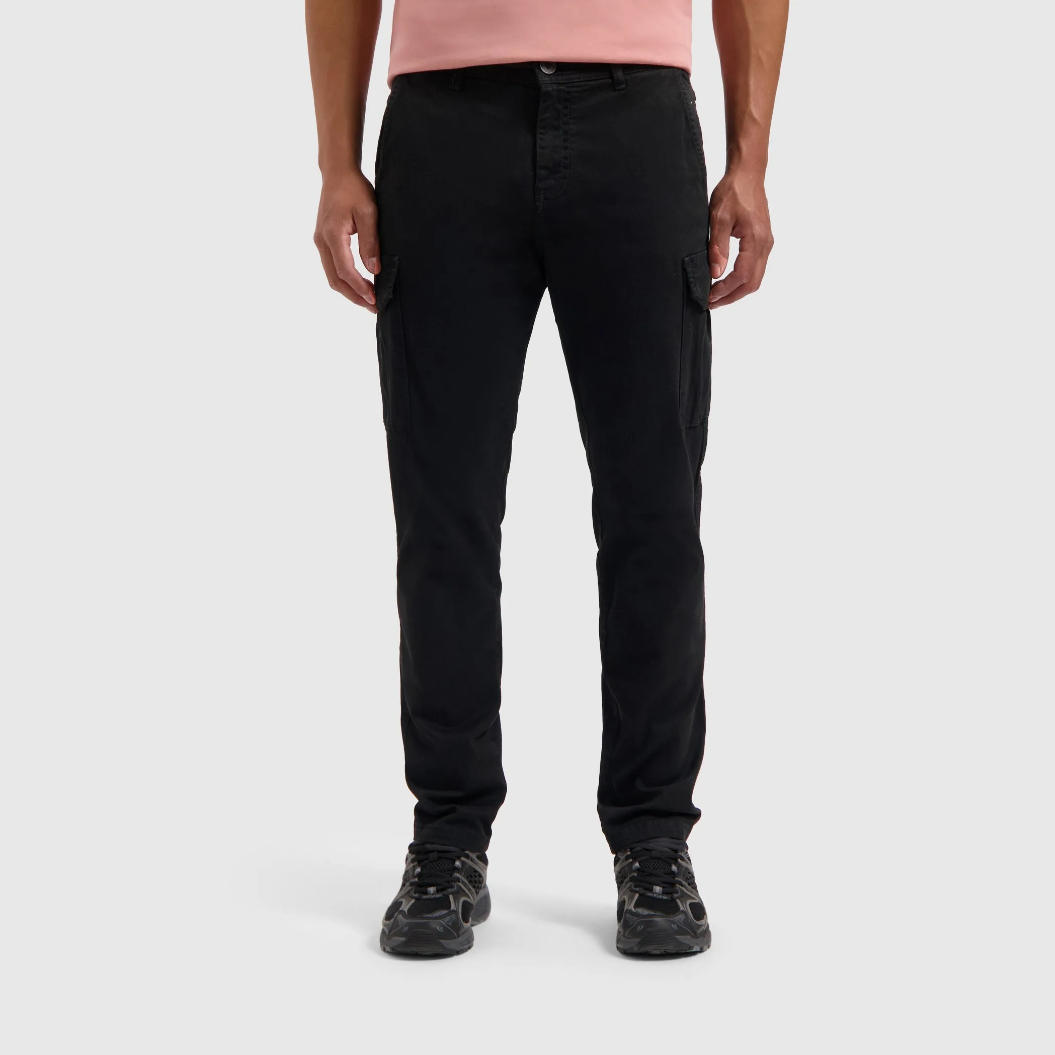 Twill Cargo Pants | Black