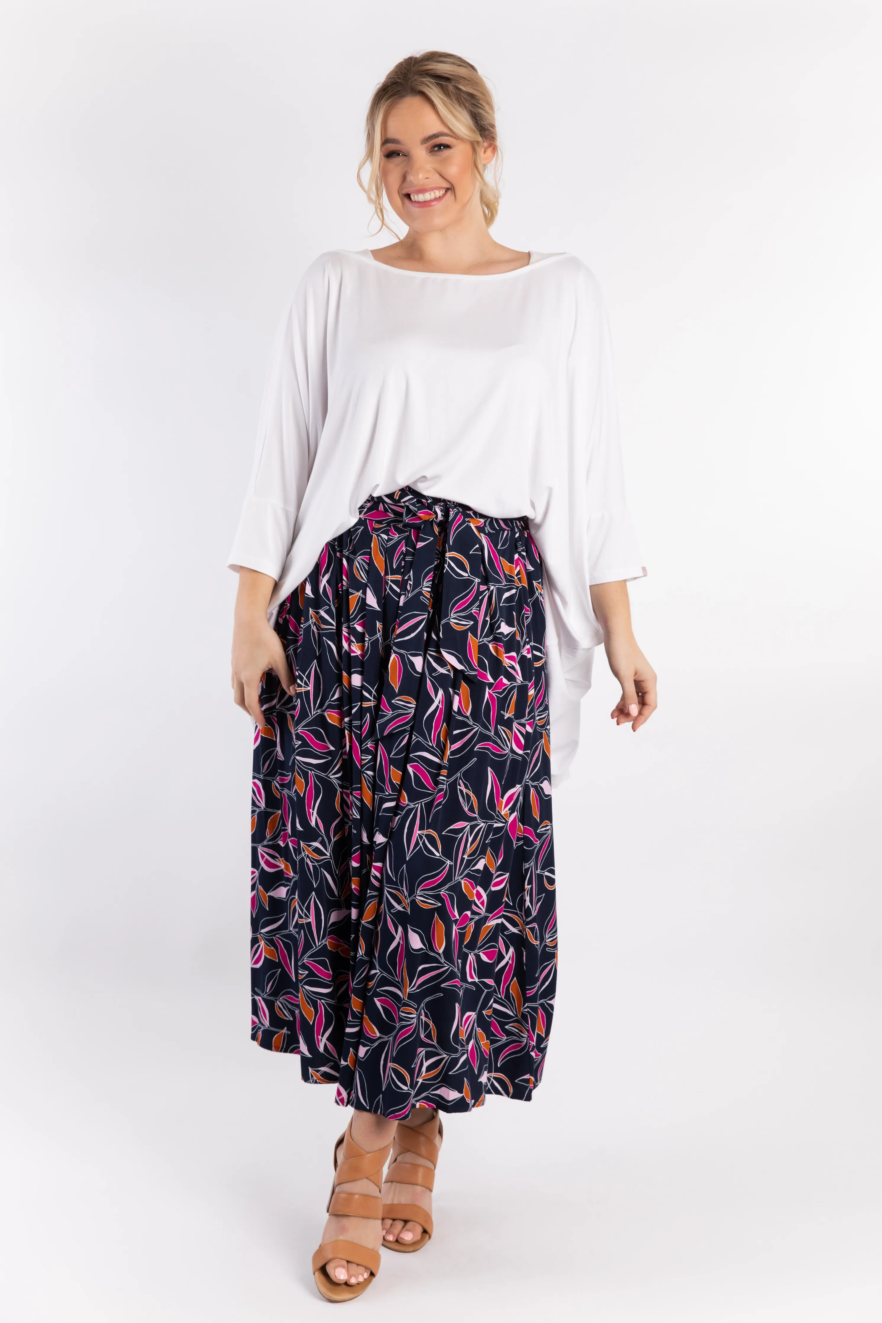 Twirl Tie Skirt | Botanical Night | FINAL SALE