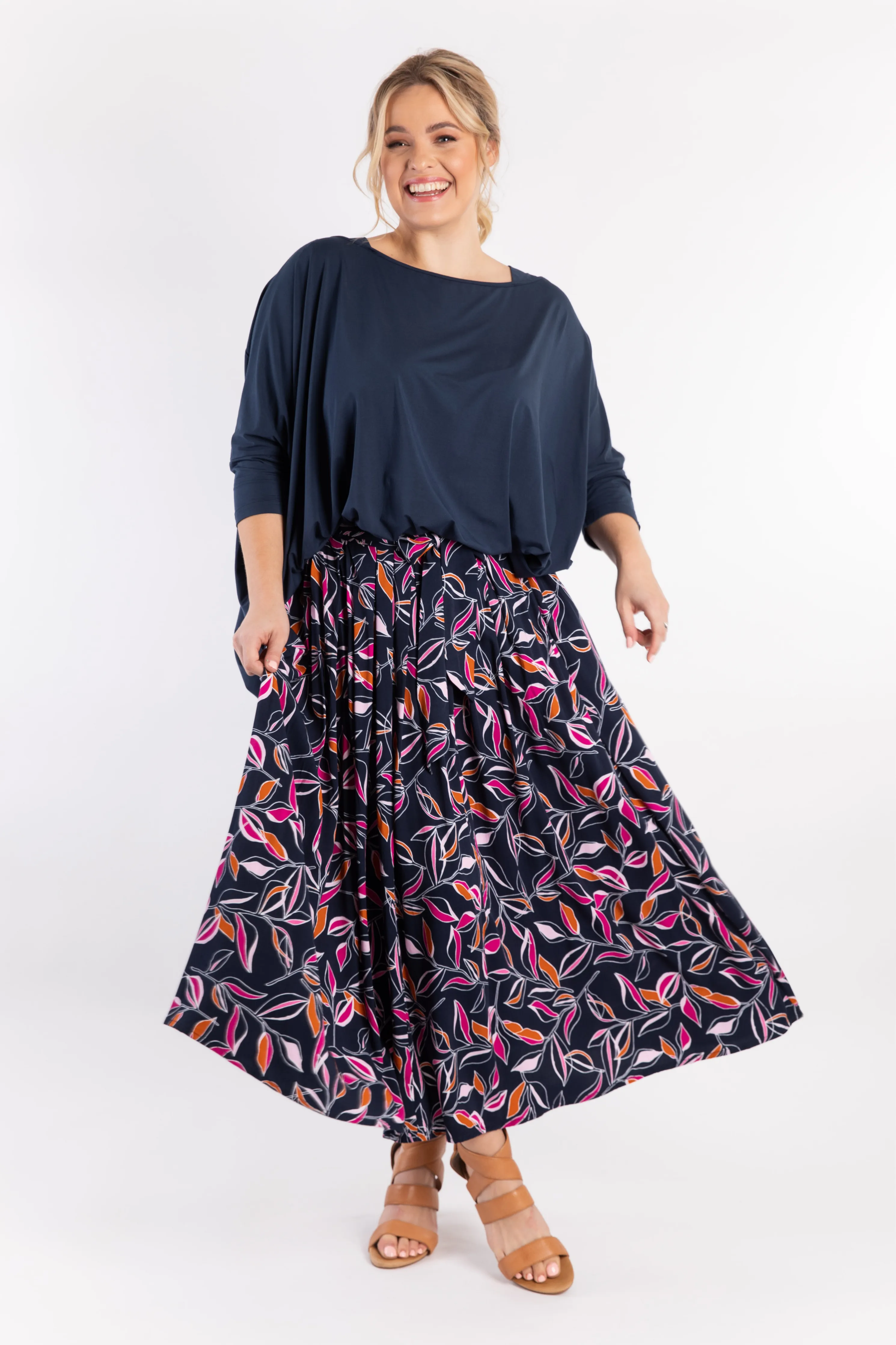 Twirl Tie Skirt | Botanical Night | FINAL SALE