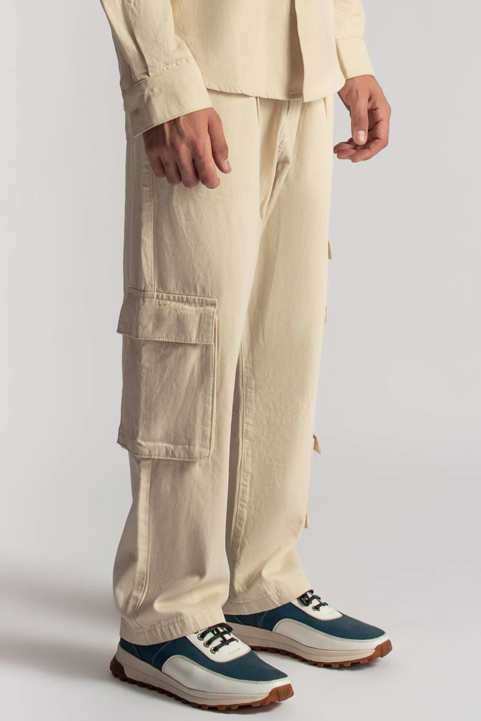 Utility Cargo Pants-3 pocket-Beige