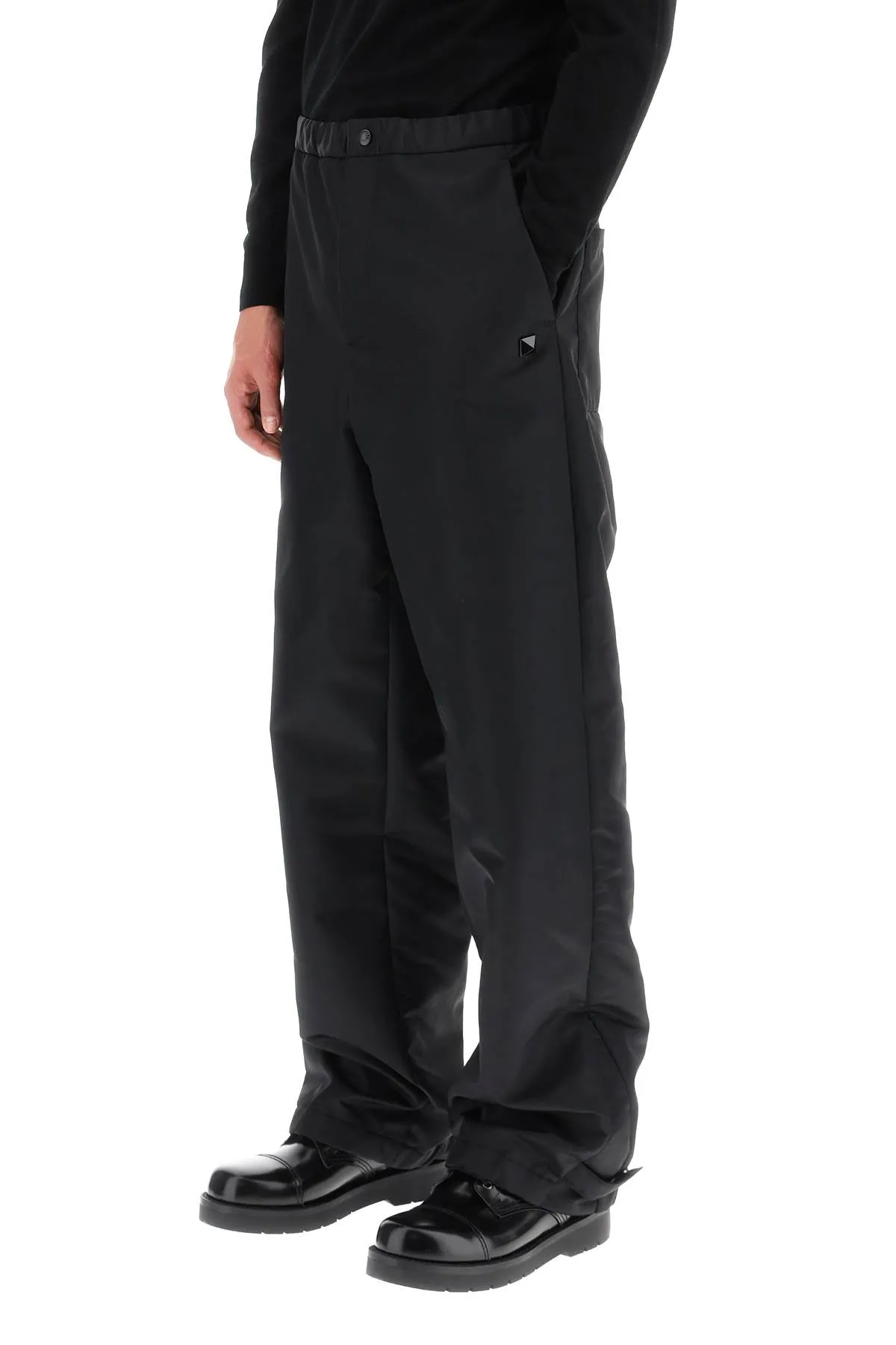 Valentino nylon cargo pants with roman stud detail