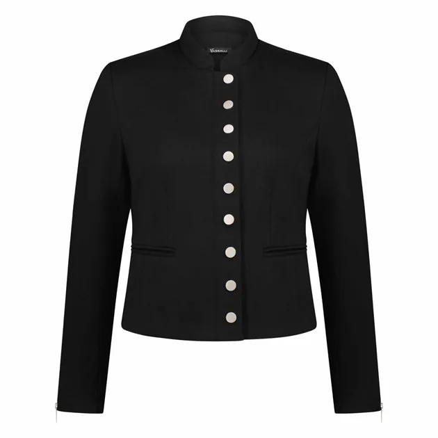 Vassalli -Military Style Jacket - Black