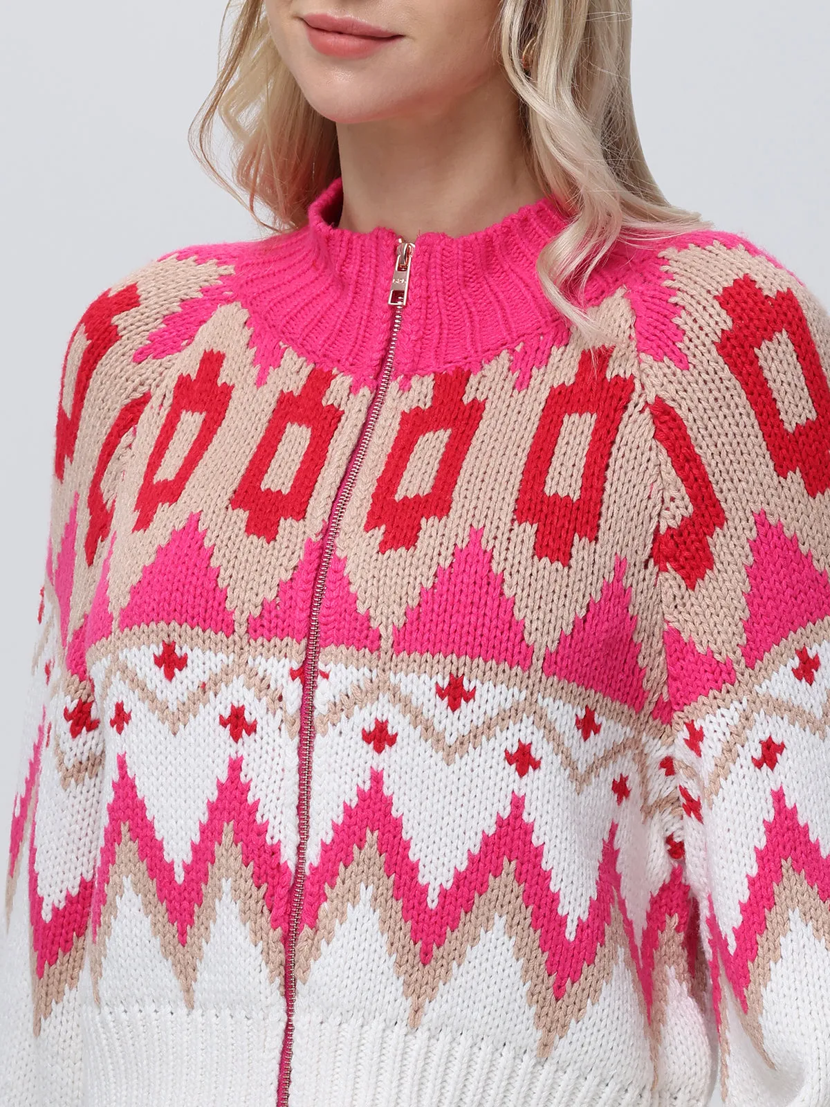 Victoria: Fair Isle Sweater Bomber Jacket