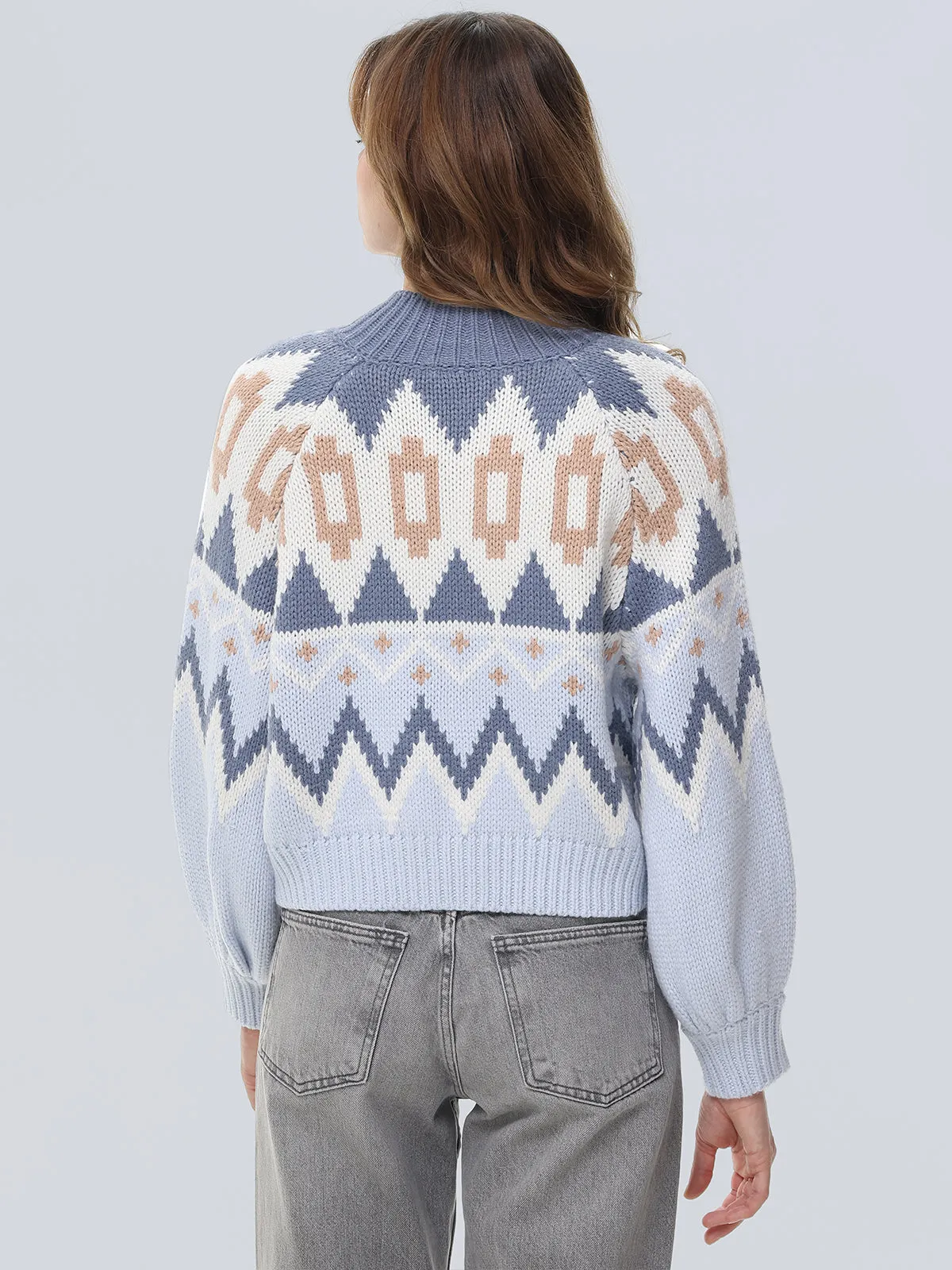 Victoria: Fair Isle Sweater Bomber Jacket