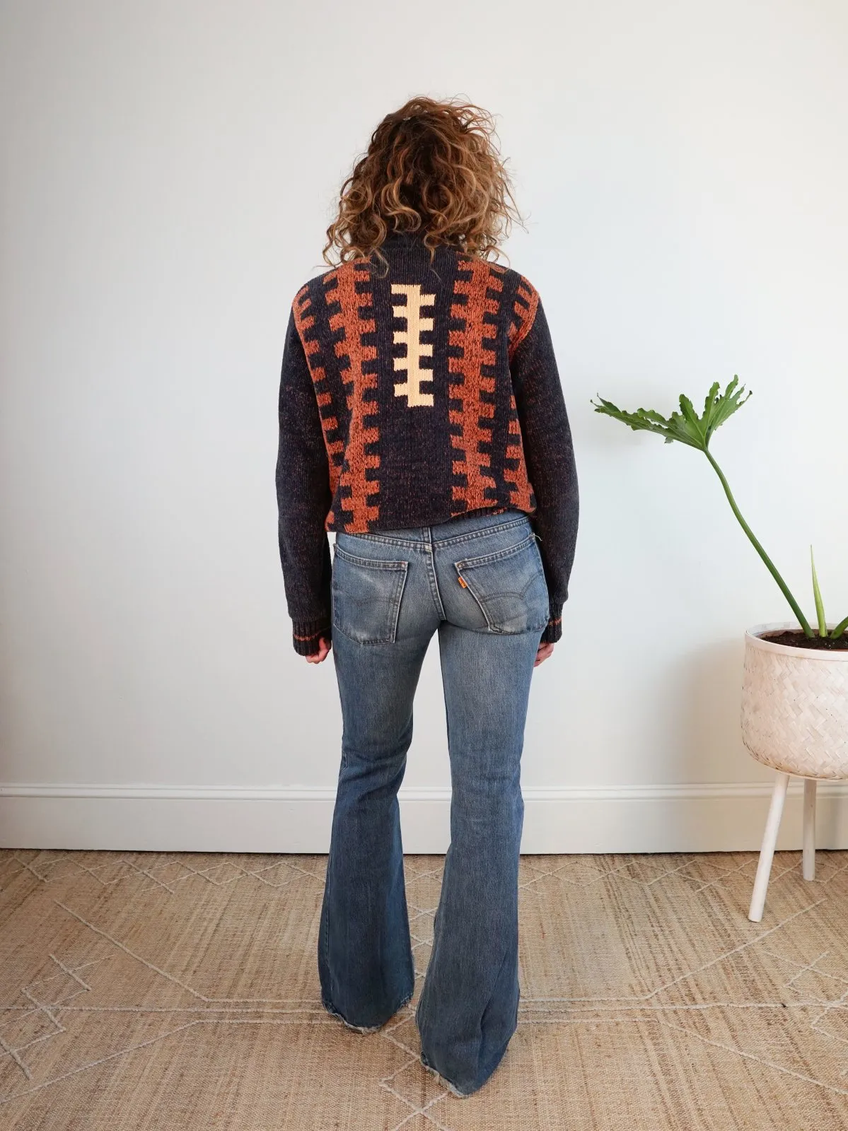 Vintage Chenille Southwestern Sweater Jacket