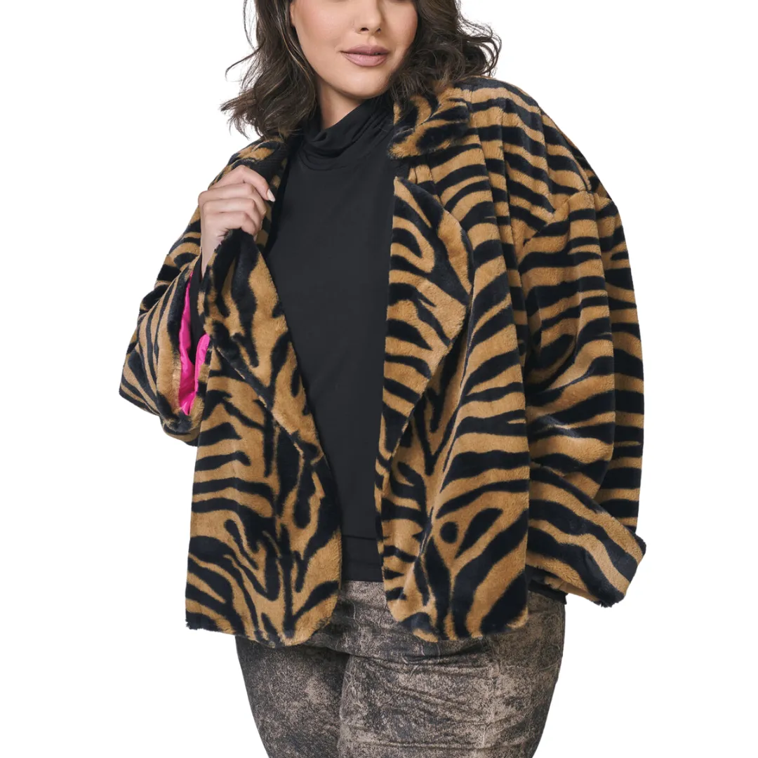 West Village Animal Print Crop Jacket