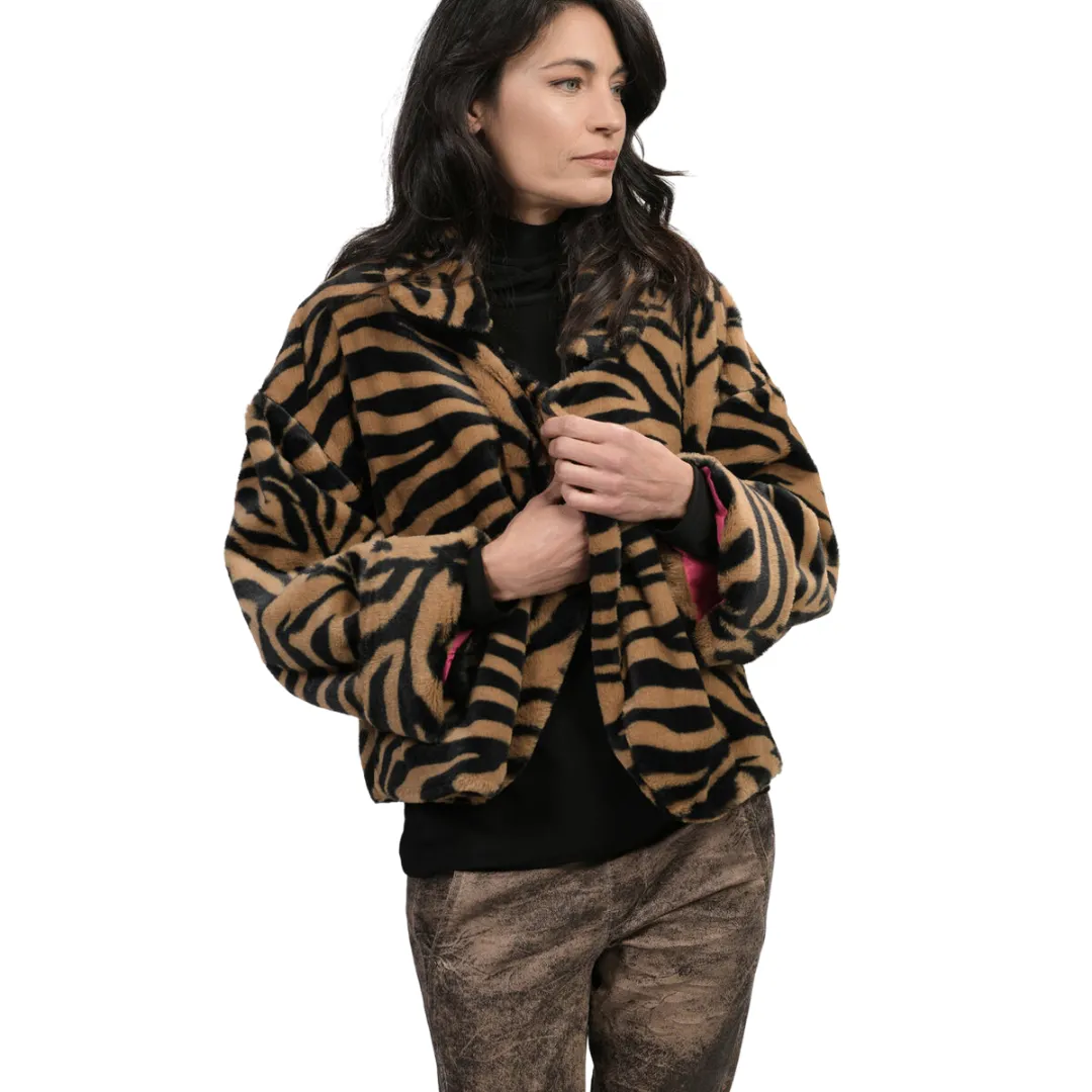 West Village Animal Print Crop Jacket