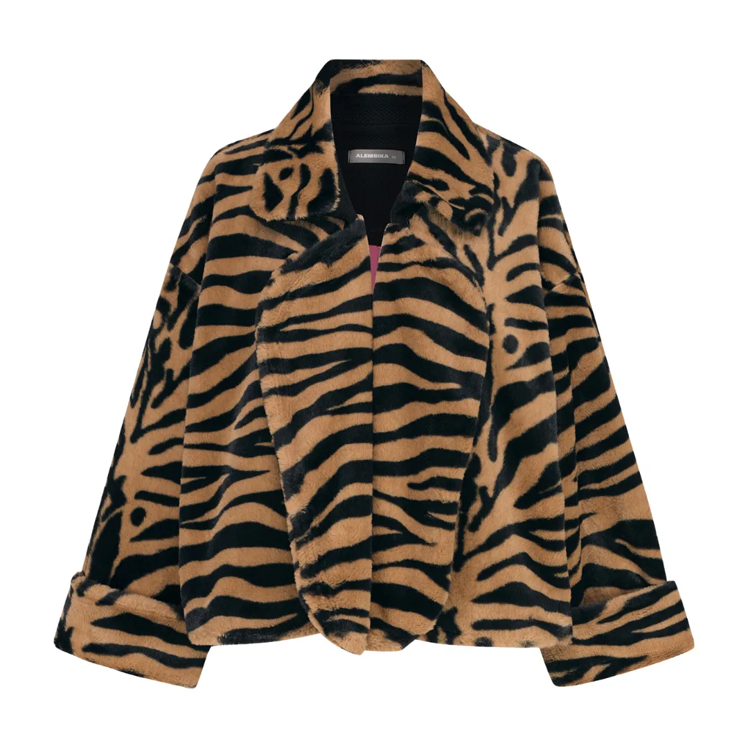 West Village Animal Print Crop Jacket