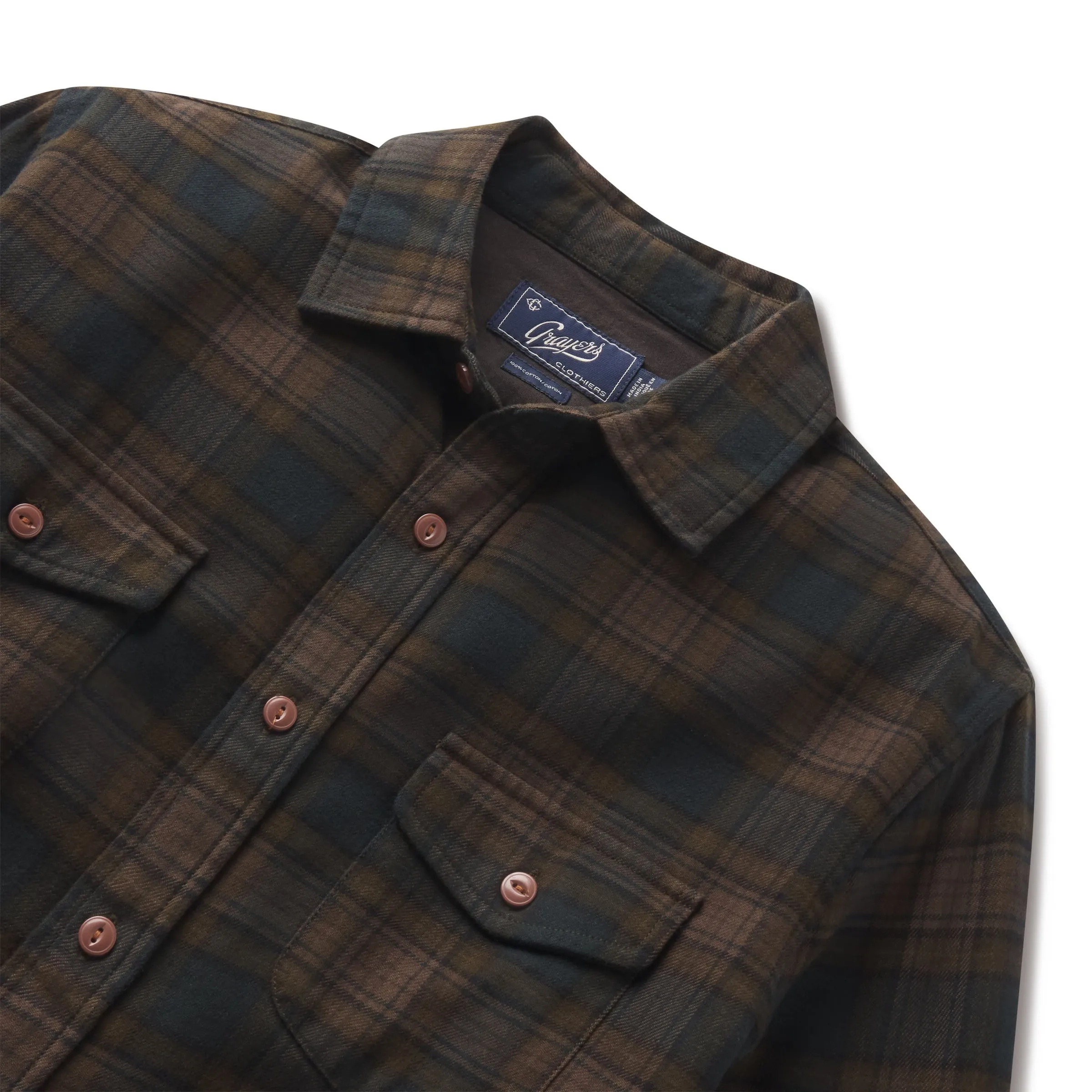 Westlake Heritage Flannel Shirt - Loden Green