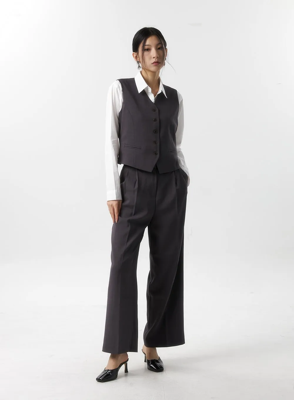 Wide Fit Tailored Pants IS315