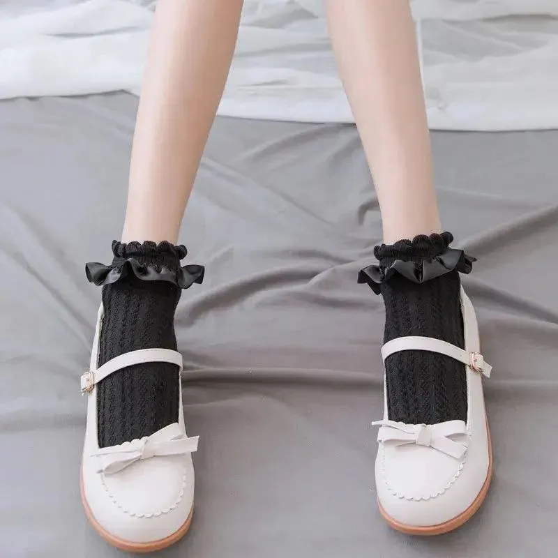 Women Ruffled Lace Ankle Socks | Lolita Socks | Kawaii Socks