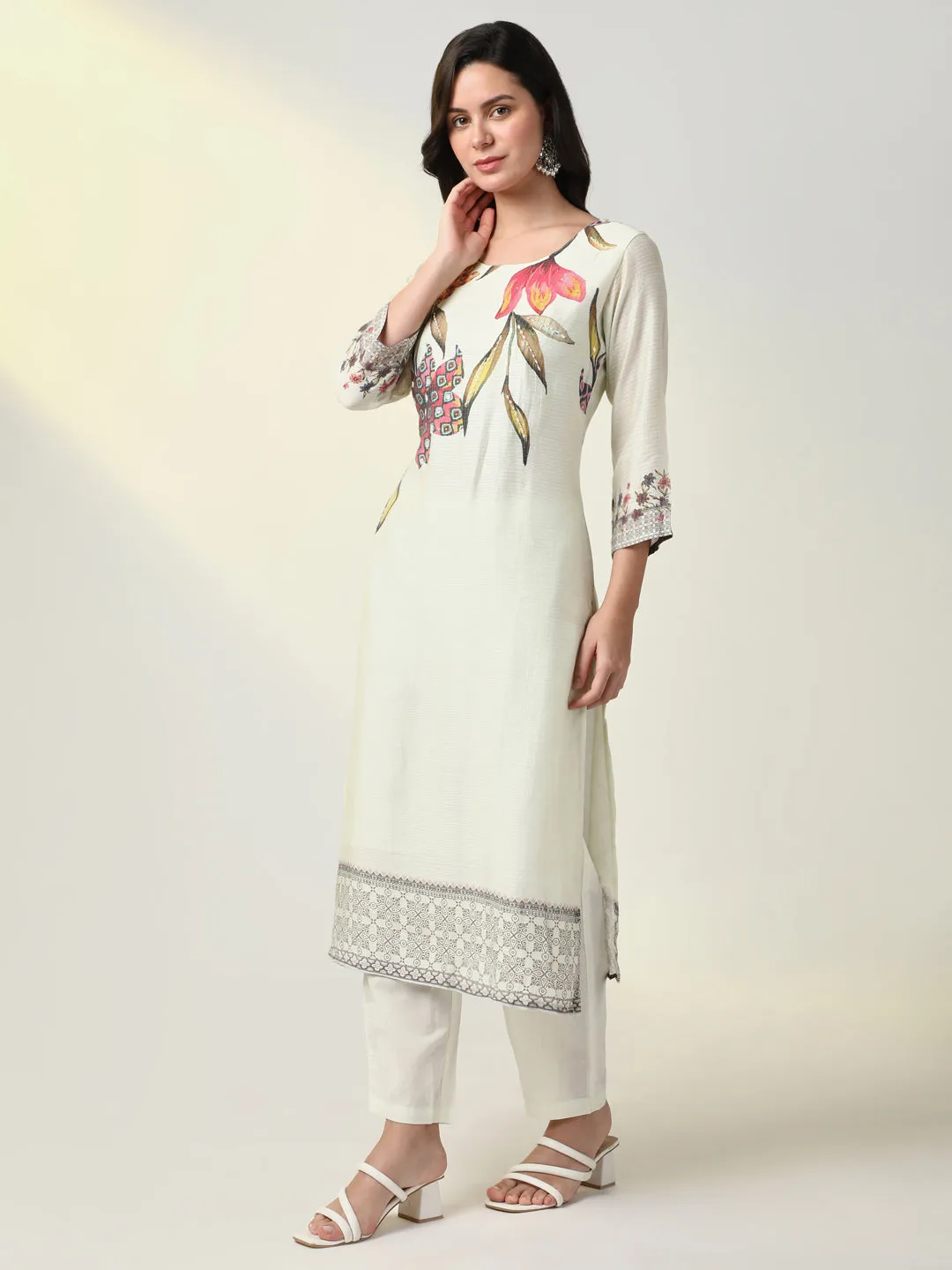 Women Yellow Solid Kurta Set with Dupatta