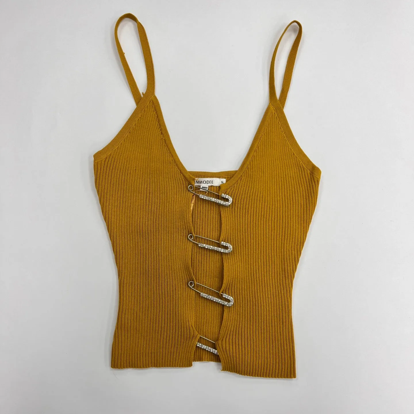 Women's Spaghetti Strap Pin Crop Top