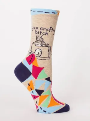 You Crafty Bitch Women's  Crew Sock